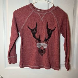 Arizona Boys Red Long Sleeve Graphic Thermal Shirt 8